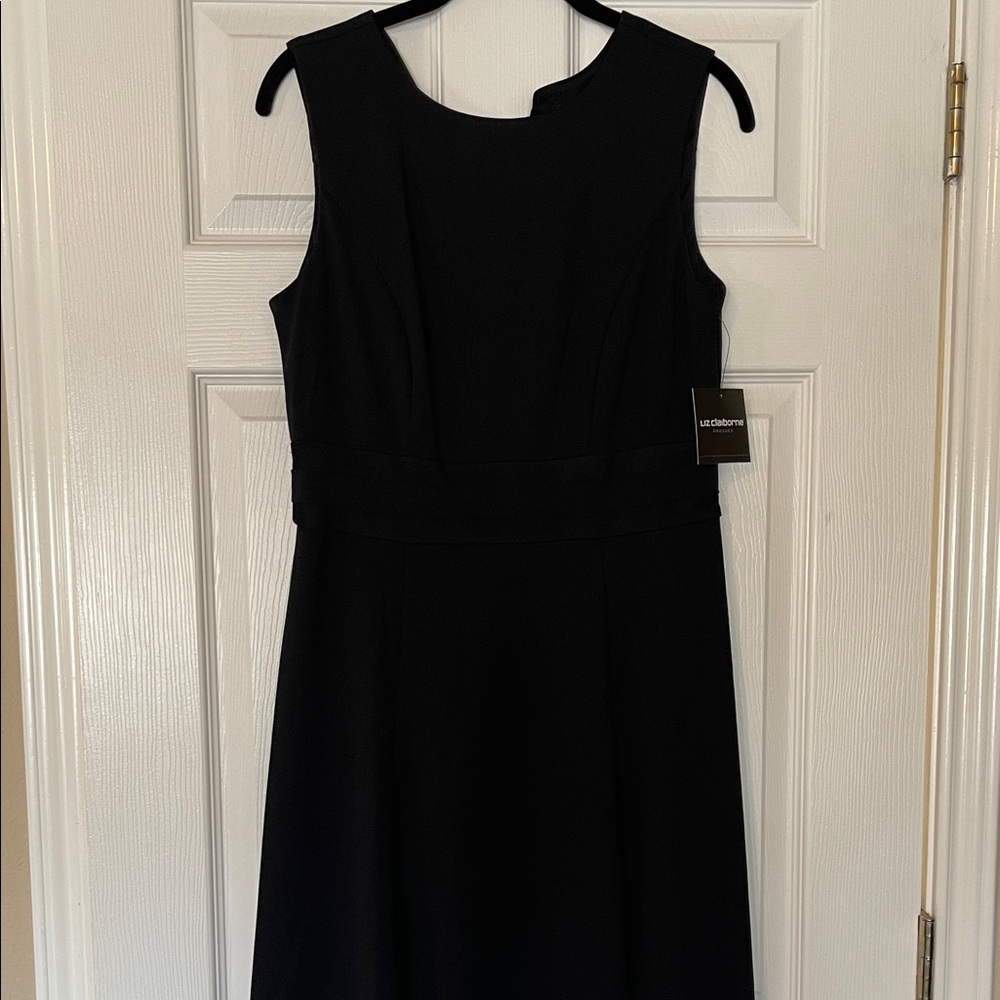 Brand New Liz Claiborne Black Midi Dress